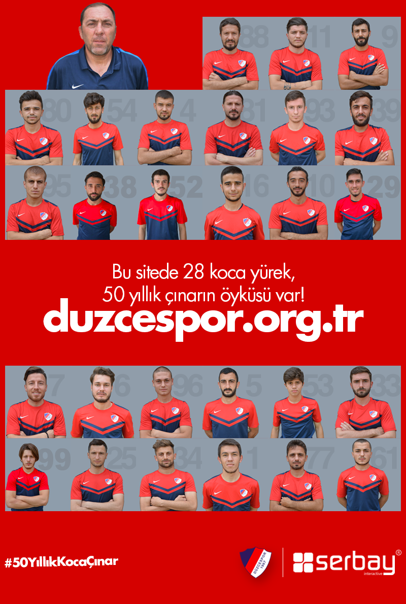 Bu sitede 28 koca yürek, 50 yıllık çınarın öyküsü var! www.duzcespor.org.tr