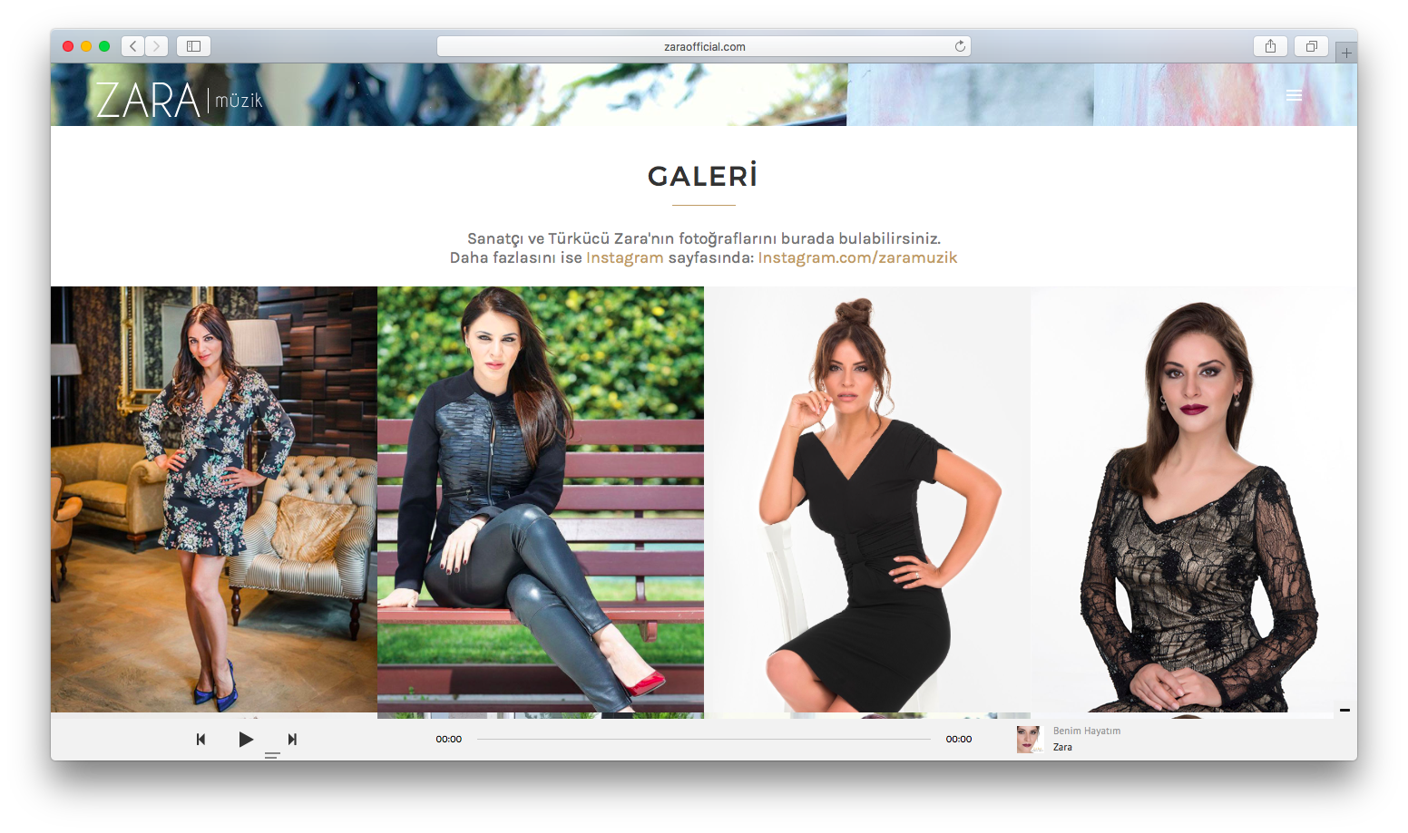 Sanatçı Zara'nın Kişisel Web Sitesini Yeniledik