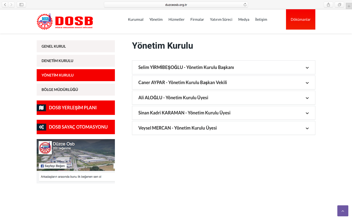 Düzce Organize Sanayi Bölgesi Müdürlüğüne ait Web Sitesi Yenilendi