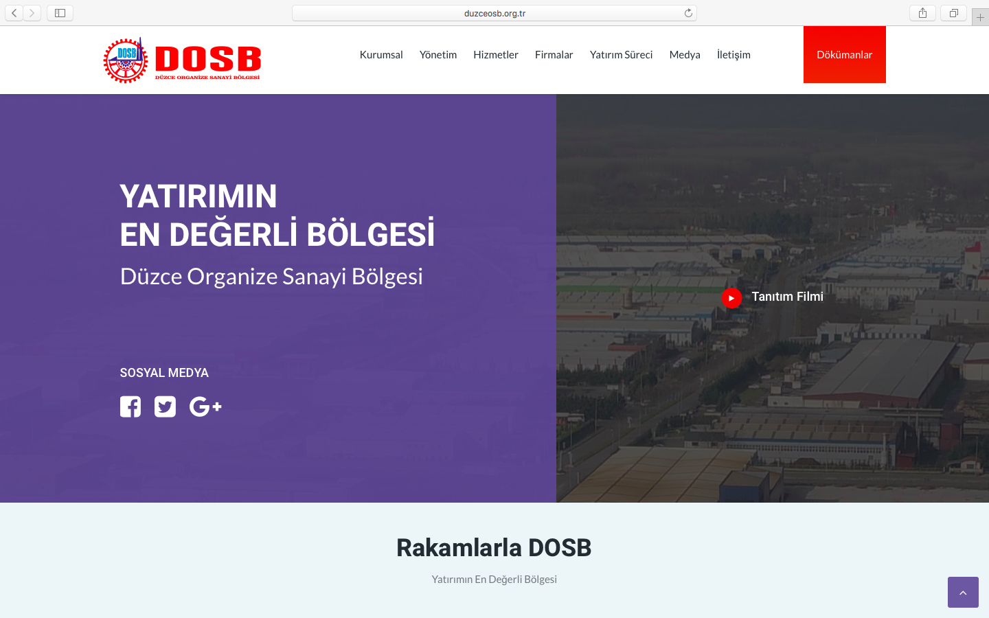 Düzce Organize Sanayi Bölgesi Müdürlüğüne ait Web Sitesi Yenilendi