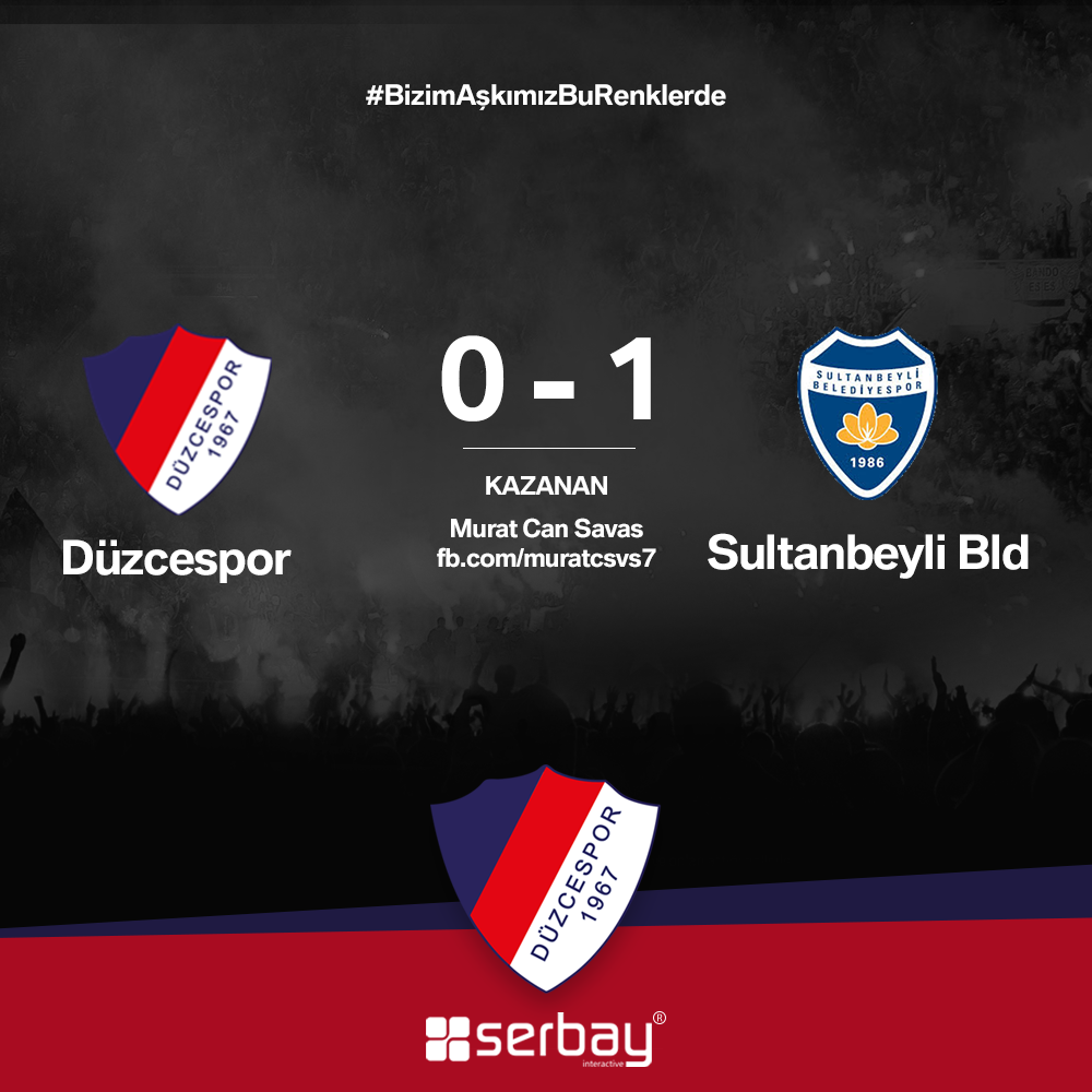 Düzcespor - Sultanbeyli Bld. maçının skor tahminini kazanan talihlimiz.
Tebrikler Murat!