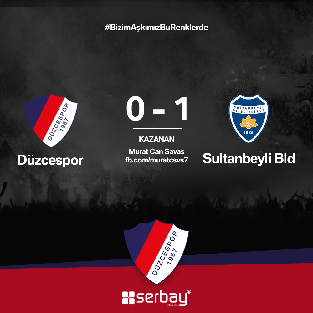 Düzcespor - Sultanbeyli Bld. maçının skor tahminini kazanan talihlimiz.
Tebrikler Murat!