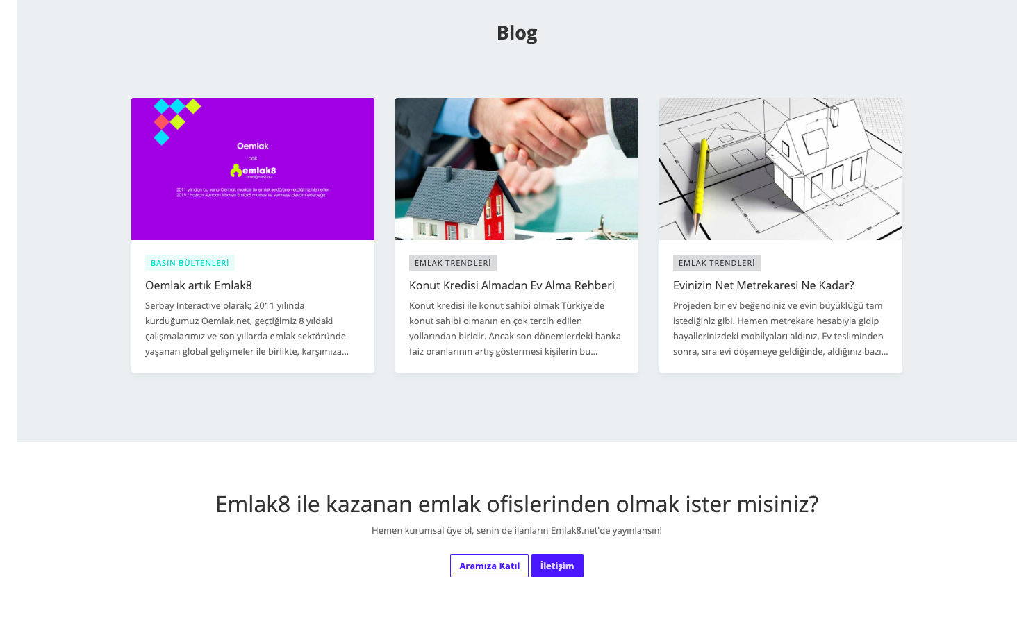 Emlak8.net’i rakiplerinden ayıran emlak ofislerinin sadece ilan yayınladığı bir platform değil, kendi web sitelerindeki ilanların otomatik ücretsiz yayınlandığı bir platformdur.

