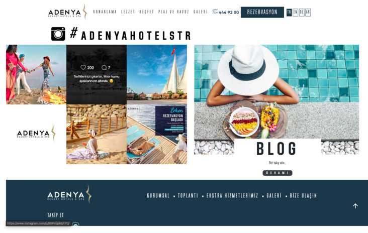 Adenya Hotels Web Sitesi Yayında